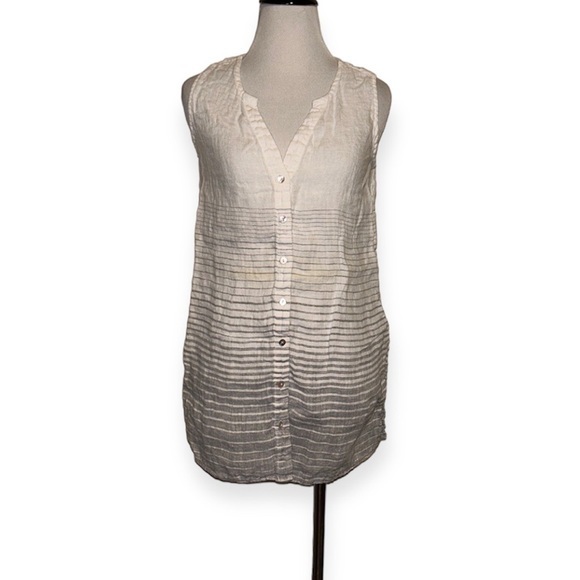 🎀 Kenar‎ women’s small linen button down blouse - Picture 1 of 5